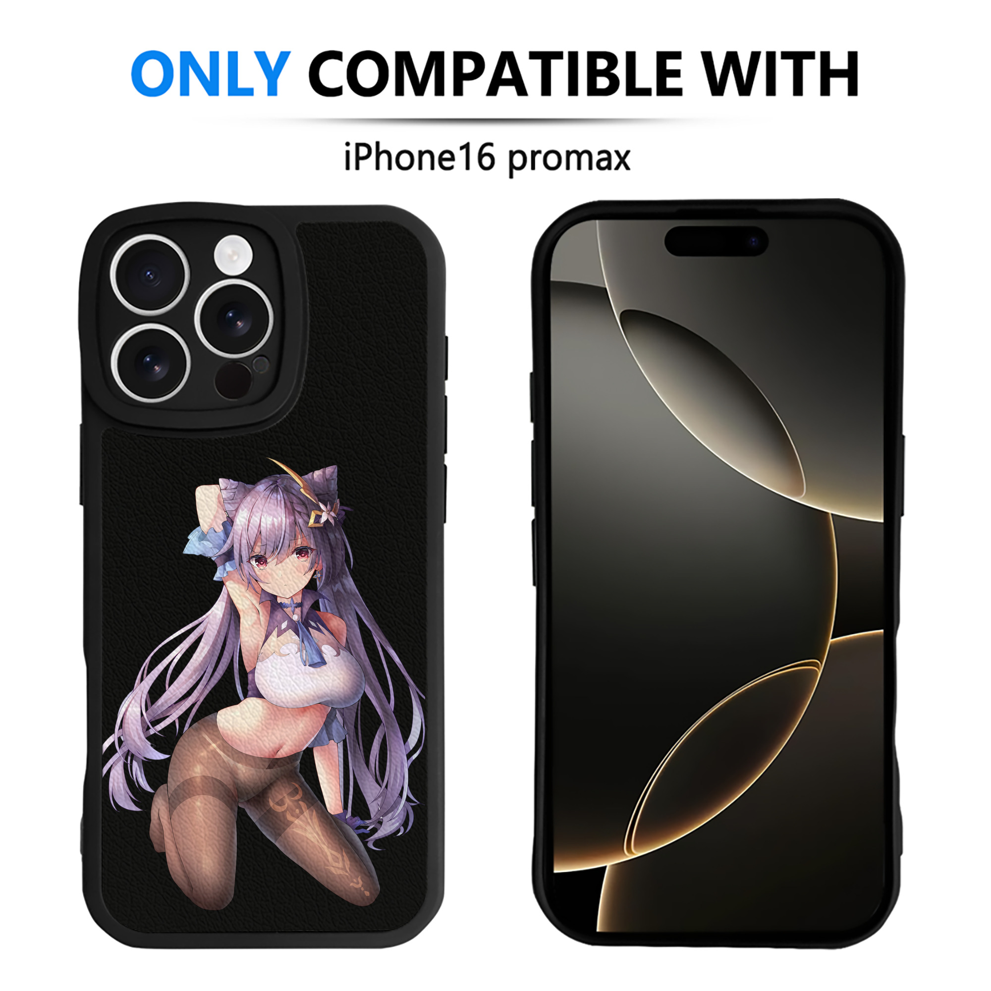 げんし神 刻晴 こくせい genshin Kokusei 【iPhone 16シリーズ対応】シリコンスマホケース（レザー調） 材質：シリコン